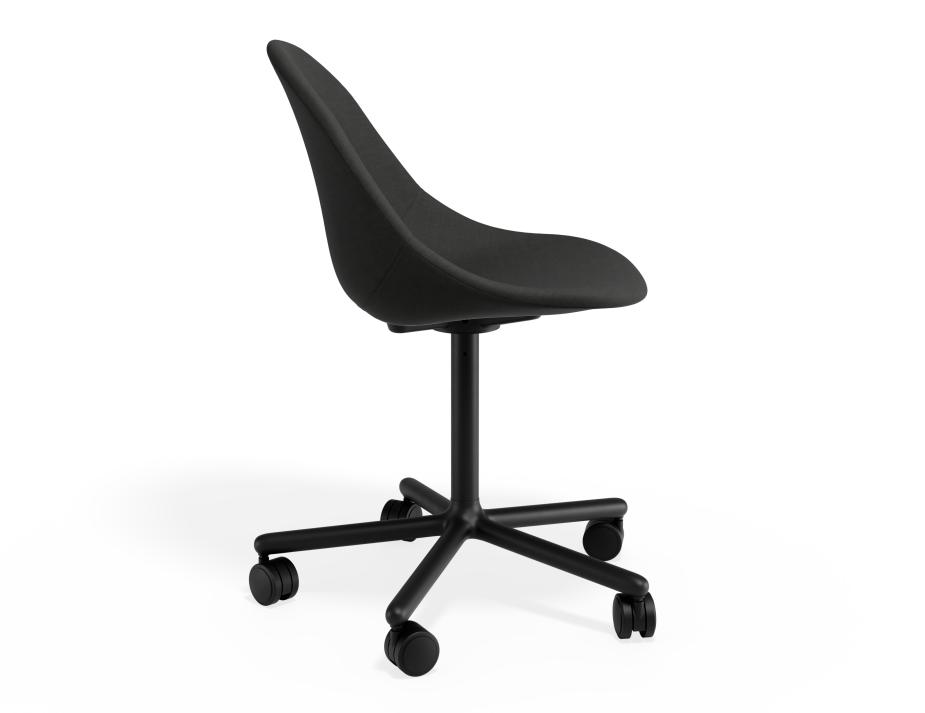 P 3 Pebble Chair Stormgreyfabricseat Swivelcastors