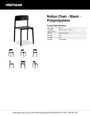 : Notion Outdoor Dining Chair Black 