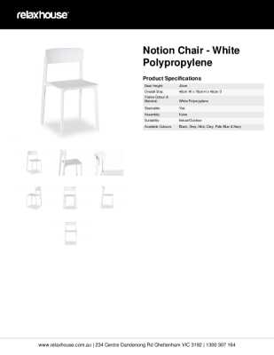 : Notion Outdoor Dining Chair White 