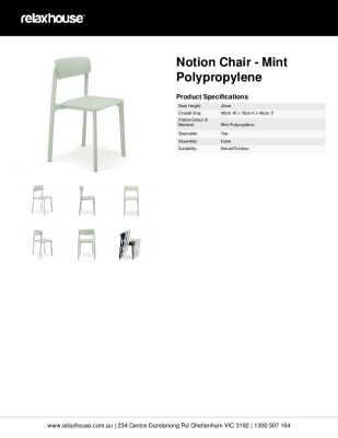 : Notion Outdoor Dining Chair Mint 