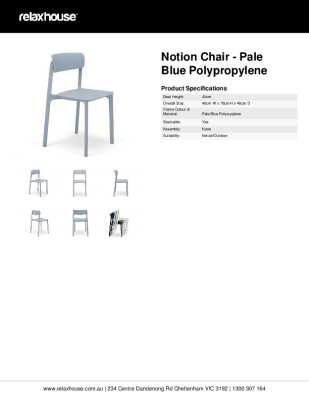 : Notion Outdoor Dining Chair Pale Blue 