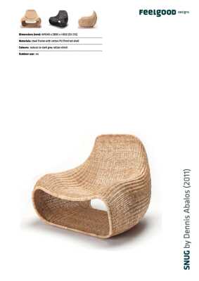 : Snug Indoor Lounge Chair / Graphite Rattan Slimit