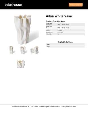 Tear Sheet: Ailsa White Vase