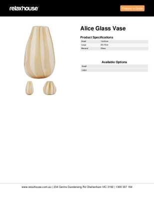 Tear Sheet: Alice Glass Vase