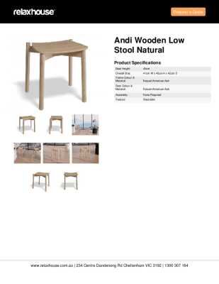 Tear Sheet: Andi Wooden Low Stool Natural