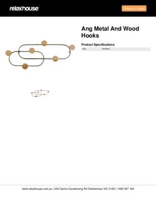 Tear Sheet: Ang Metal and Wood Hooks