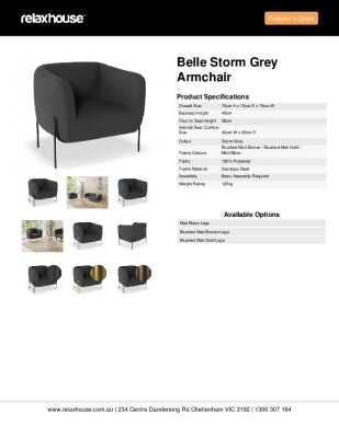 Tear Sheet: Belle Storm Grey Armchair 