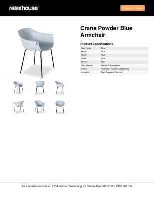 Tear Sheet: Crane Powder Blue Armchair 