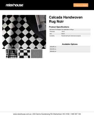 Tear Sheet: Calcada Handwoven Rug Noir
