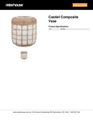 Tear Sheet: Castiel Composite Vase