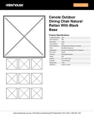 Tear Sheet: Cenote Outdoor Dining Chair Natural Rattan with Black Base