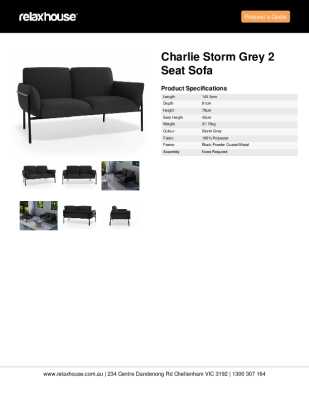Tear Sheet: Charlie Storm Grey 2 Seat Sofa