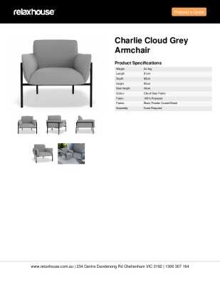 Tear Sheet: Charlie Cloud Grey Armchair 