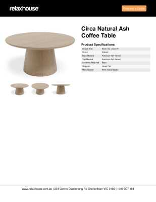 Tear Sheet: Circa Natural Ash Coffee Table