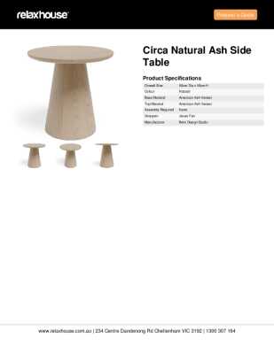 Tear Sheet: Circa Natural Ash Side Table