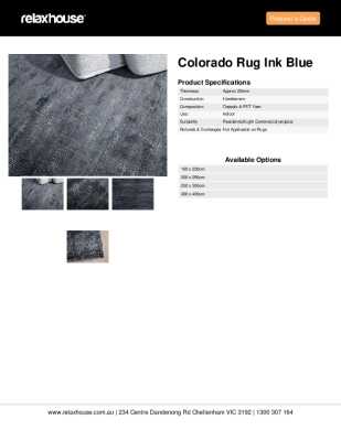 Tear Sheet: Colorado Rug Ink Blue