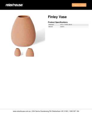 Tear Sheet: Finley Vase