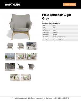 Tear Sheet: Flow Armchair Light Grey