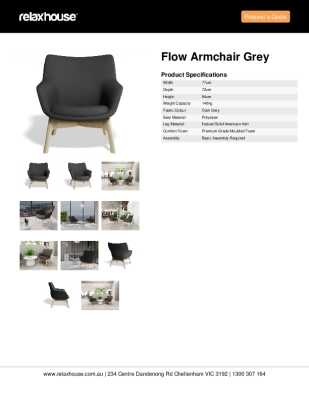 Tear Sheet: Flow Armchair Grey