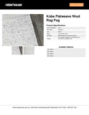 Tear Sheet: Kobe Flatweave Wool Rug Fog