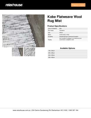 Tear Sheet: Kobe Flatweave Wool Rug Mist