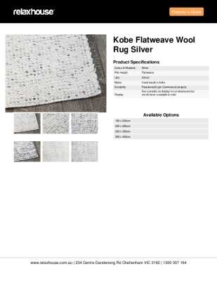 Tear Sheet: Kobe Flatweave Wool Rug Silver
