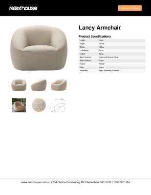Tear Sheet: Laney Armchair