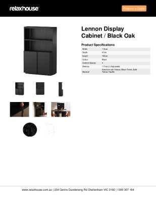 Tear Sheet: Lennon Display Cabinet / Black Oak 
