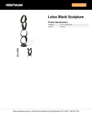 Tear Sheet: Loloo Black Sculpture