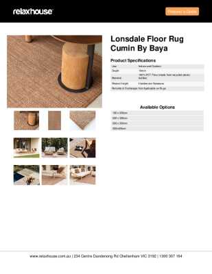 Tear Sheet: Lonsdale Floor Rug Cumin by Baya