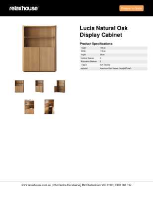 Tear Sheet: Lucia Natural Oak Display Cabinet