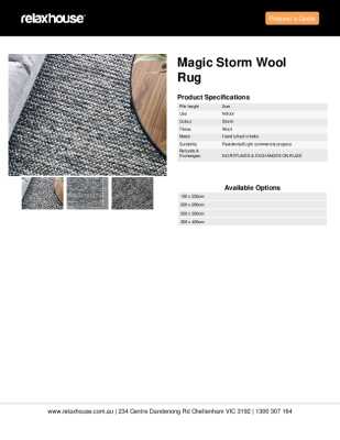 Tear Sheet: Magic Storm Wool rug