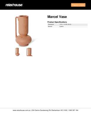 Tear Sheet: Marcel Vase
