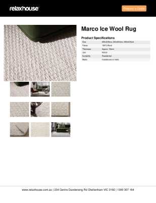 Tear Sheet: Marco Ice Wool Rug