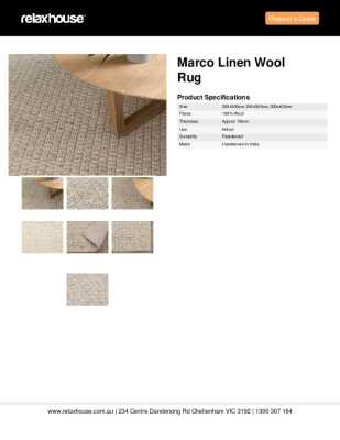 Tear Sheet: Marco Linen Wool Rug