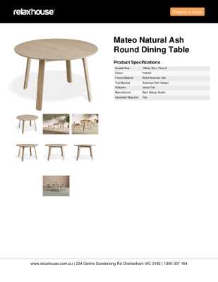 Tear Sheet: Mateo Natural Ash Round Dining Table