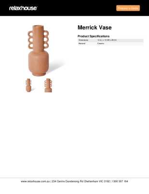 Tear Sheet: Merrick Vase