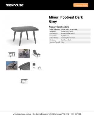 Tear Sheet: Minori Footrest Dark Grey
