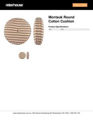 Tear Sheet: Montauk Round Cotton Cushion