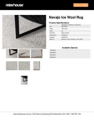 Tear Sheet: Navajo Ice Wool Rug