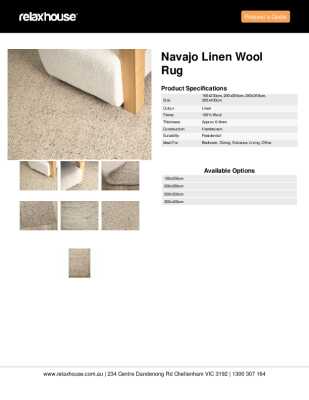 Tear Sheet: Navajo Linen Wool Rug