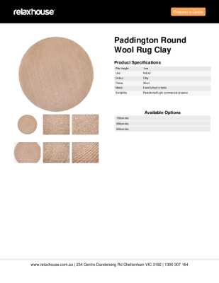 Tear Sheet: Paddington Round Wool Rug Clay