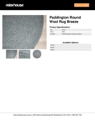 Tear Sheet: Paddington Round Wool Rug Breeze