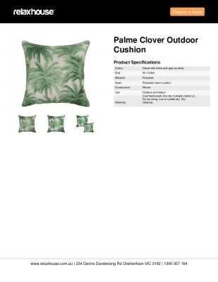 Tear Sheet: Palme Clover Outdoor Cushion