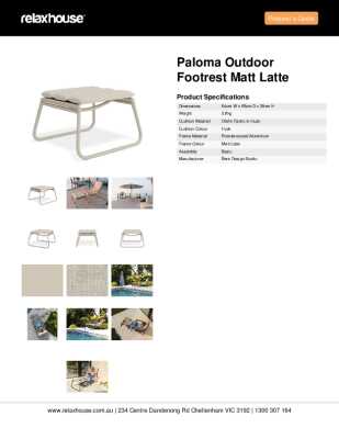 Tear Sheet: Paloma Outdoor Footrest Matt Latte