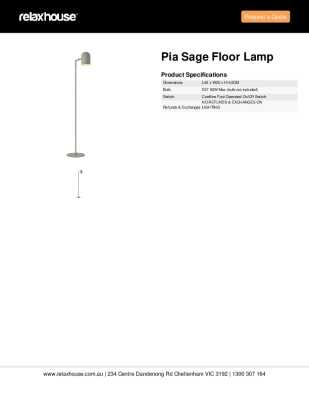 Tear Sheet: Pia Sage Floor Lamp