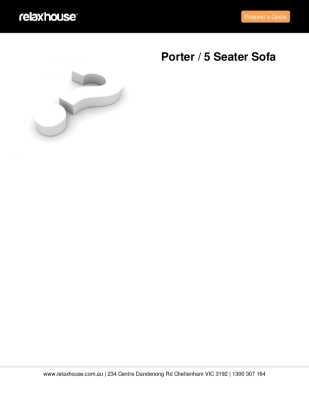 Tear Sheet: Porter / 5 Seater Sofa