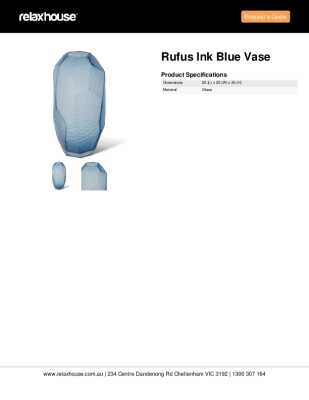 Tear Sheet: Rufus Ink Blue Vase 