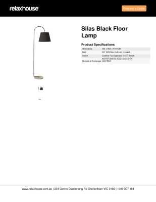 Tear Sheet: Silas Black Floor Lamp