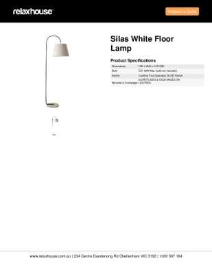 Tear Sheet: Silas White Floor Lamp